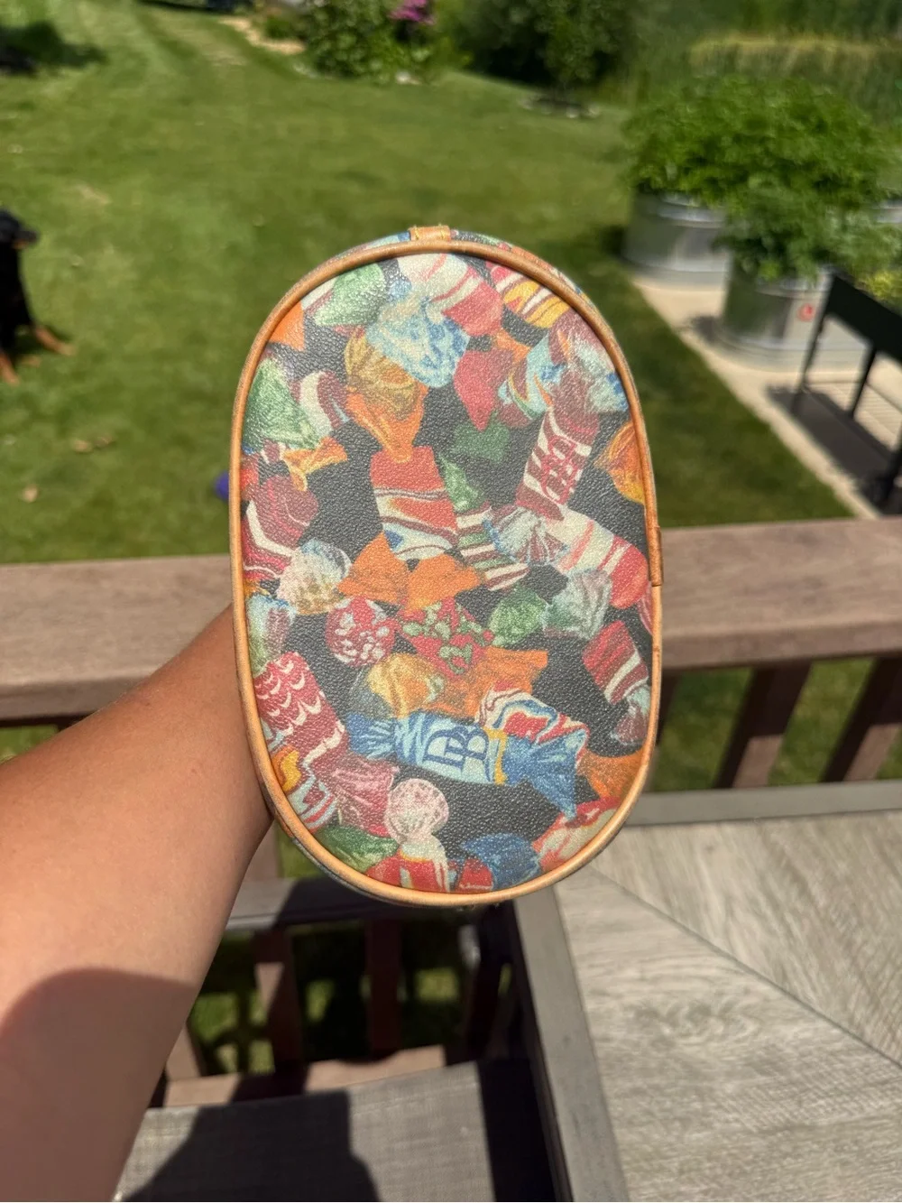 GUC Dooney & Bourke Vintage Y2K Candy Print Bucket/Hobo Bag
